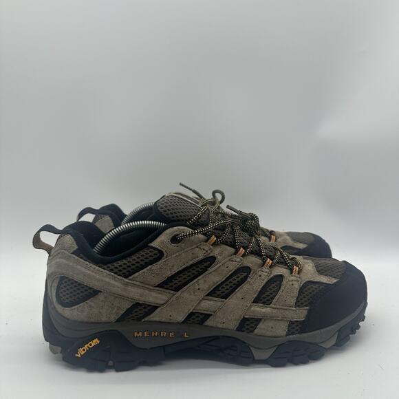 Mens Size 11 Merrell Moab 2 Vent Hiking Shoes Walnut Brown Vibram Waterproof - Picture 1 of 10